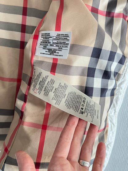 Burberry White Down Puffer Jacket