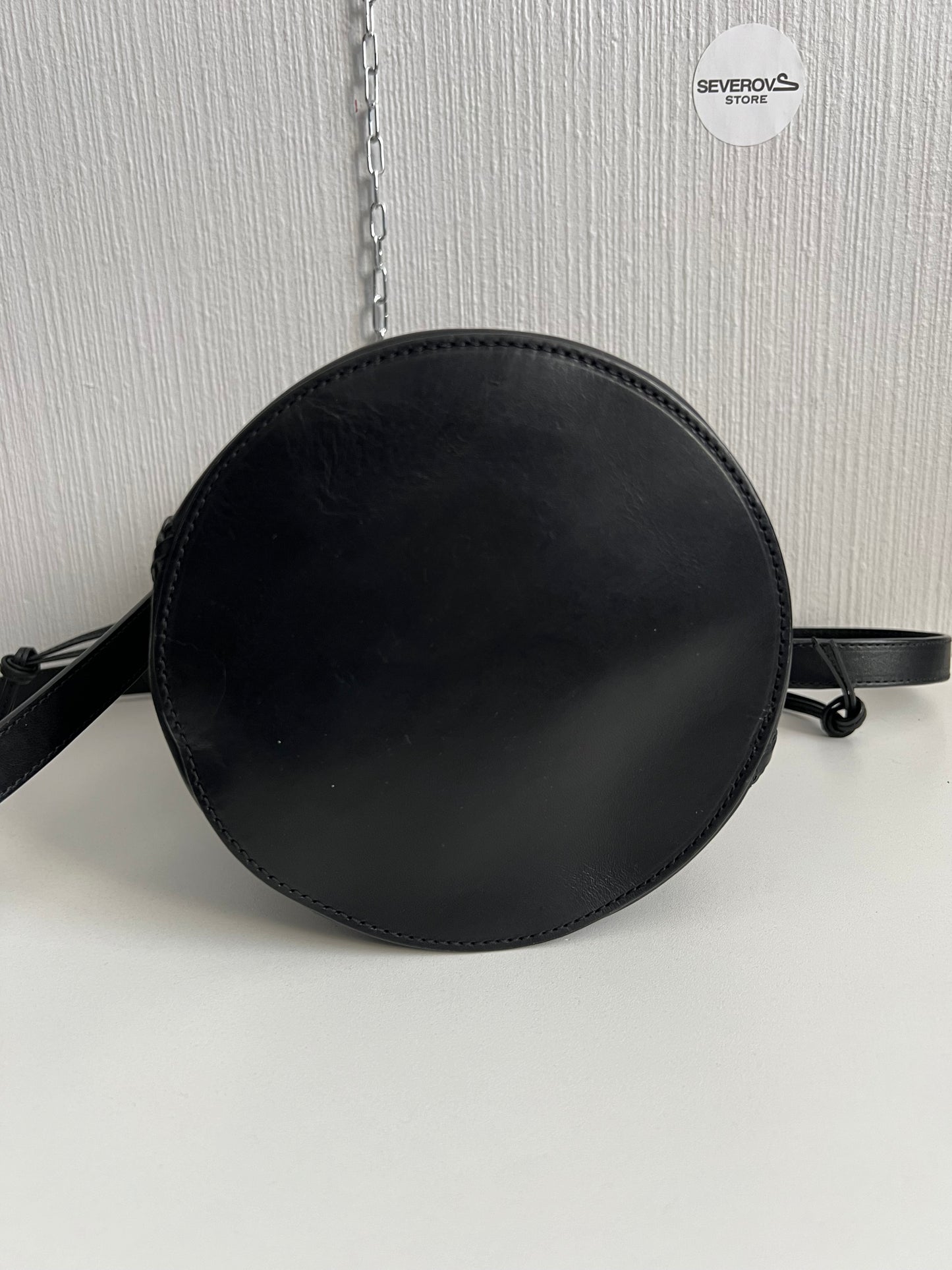 Arket Leather Black Bucket Bag
