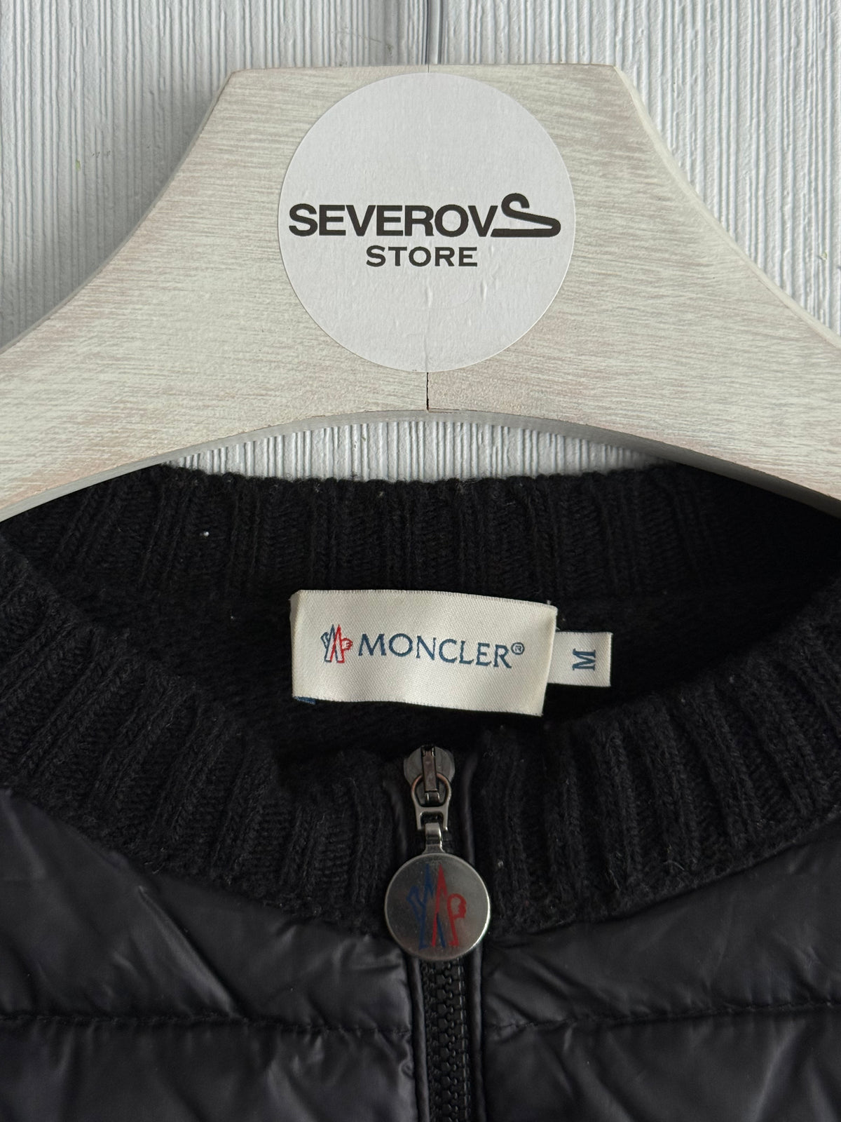 Moncler Maglione Tricot Down Padded Wool Cardigan