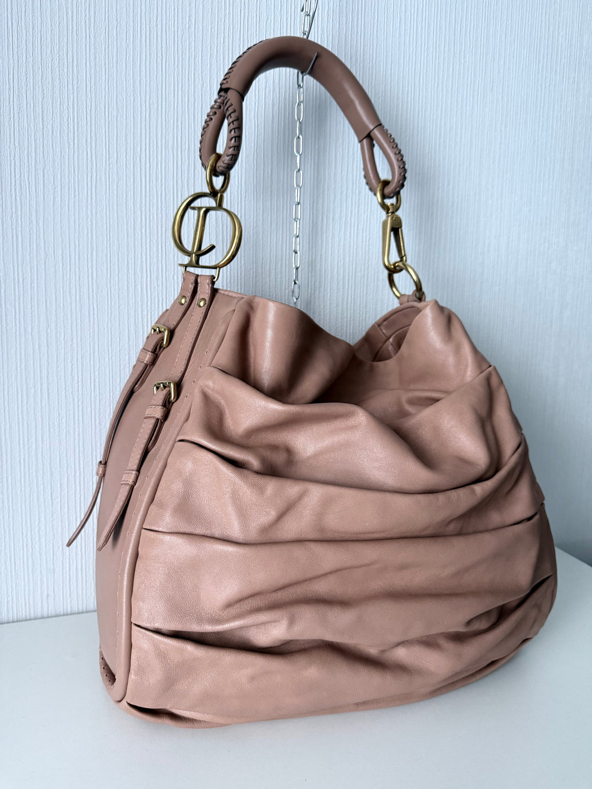 Christian Dior Libertine Large Lambskin Shoulder Hobo Bag
