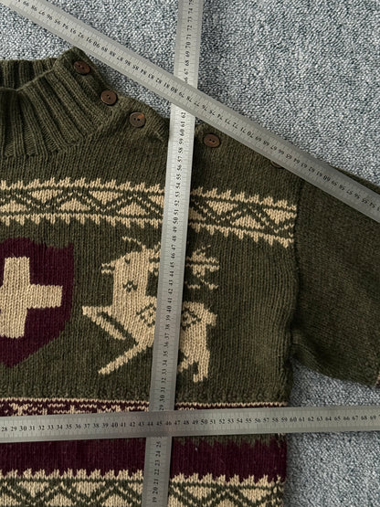 Polo Ralph Lauren Vintage Knitwear Wool Hand Knit Turtlneck