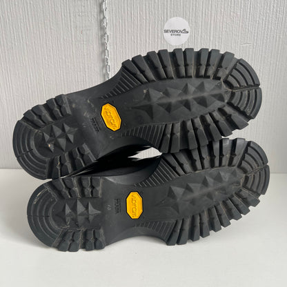 Prada Vintage Combat Black Leather Boots