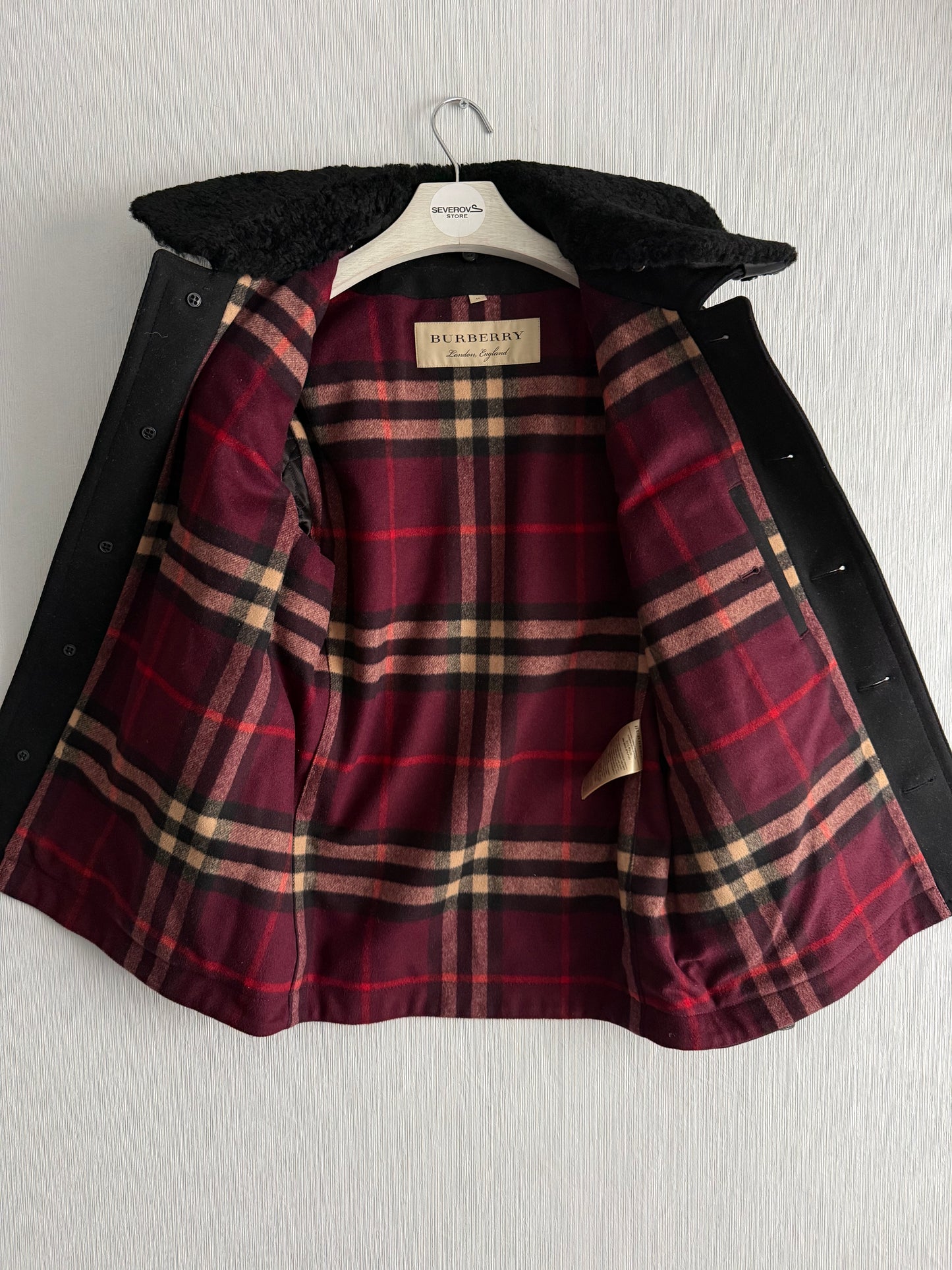 Burberry Black Wool Muswell Jacket