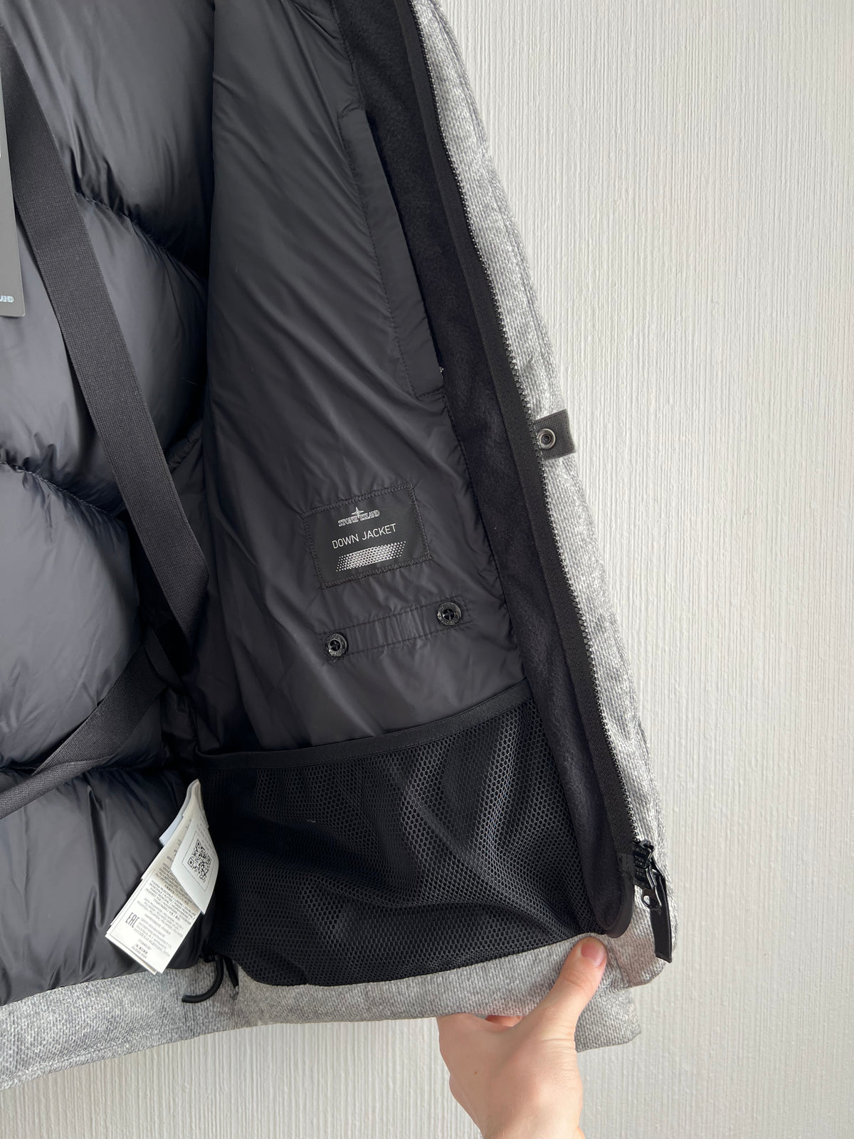 Stone Island Shadow Project Textile Non-Woven Poly Down Grey Jacket