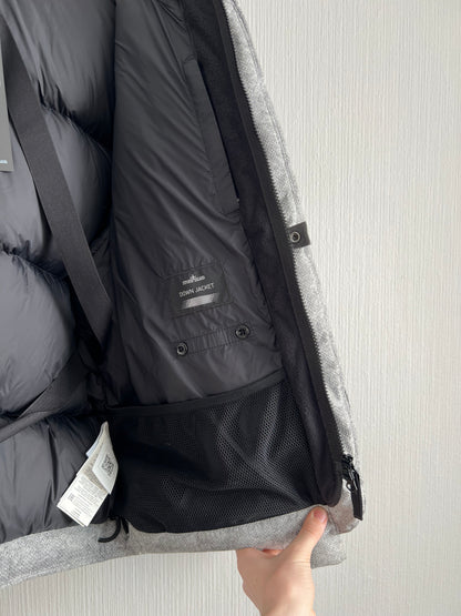 Stone Island Shadow Project Textile Non-wowen Poly Down Grey Jacket