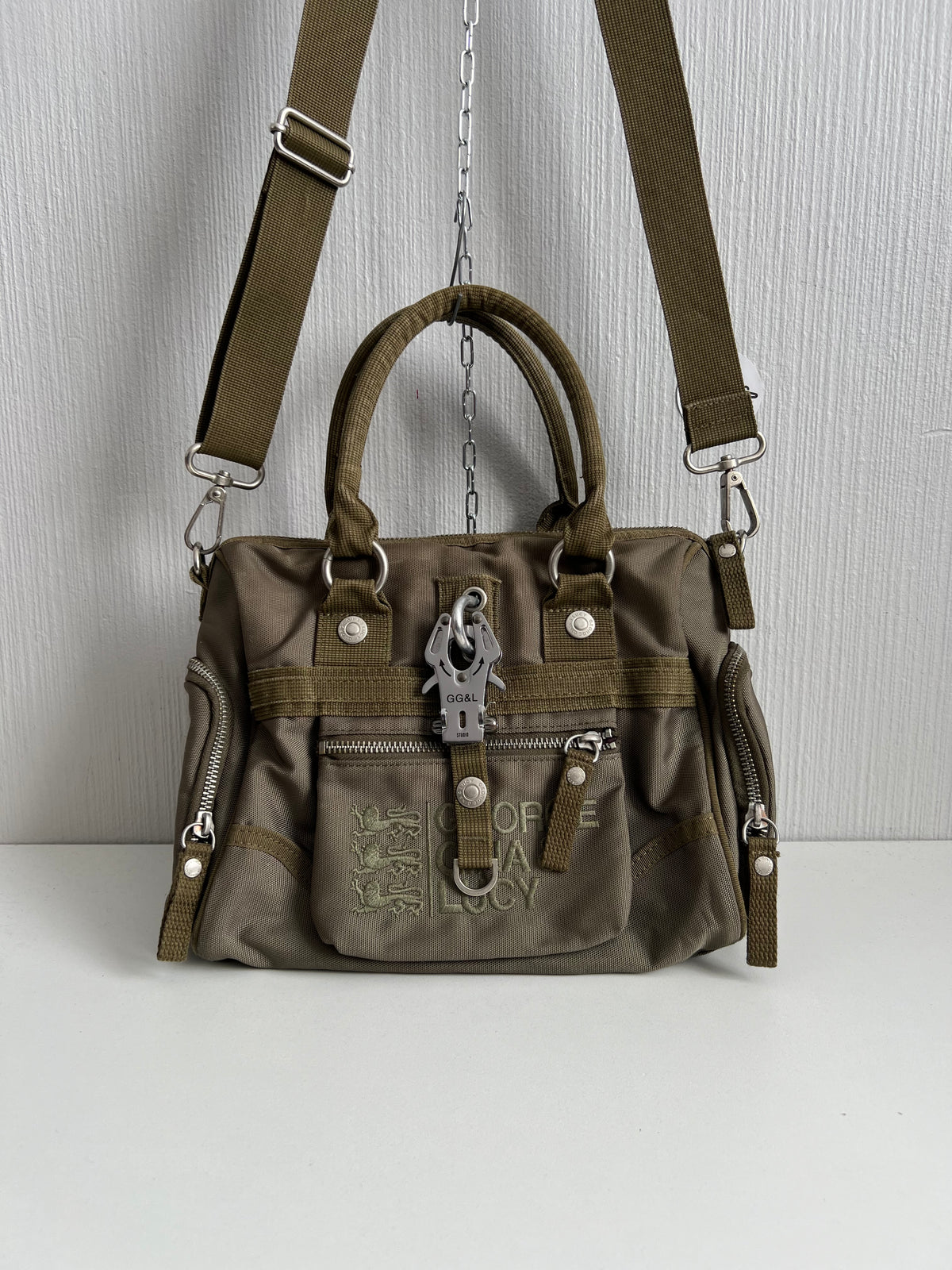 GGL George Gina and Lucy Goodbye Johnny Khaki Bag