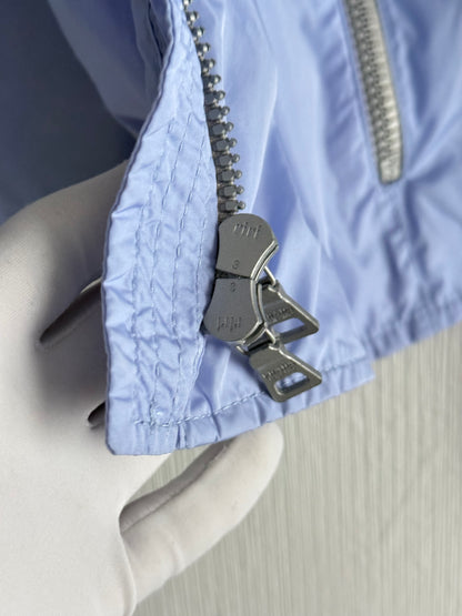 Prada Sport SS00 Nylon Moto Baby Blue Jacket