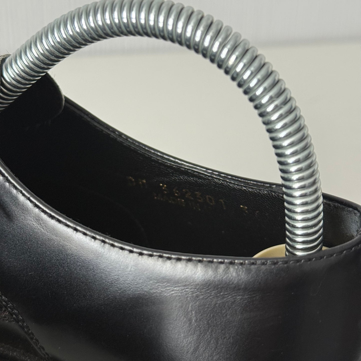 Saint Laurent Black Pony Hair Zebra Leather Shoes