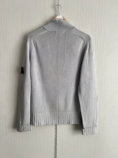 Stone Island Vintage SS2002 Knit Sweater Zip up Cardigan