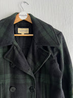 191 Ralph Lauren Denim & Supply Tartan Plaid Wool blend Pea Coat