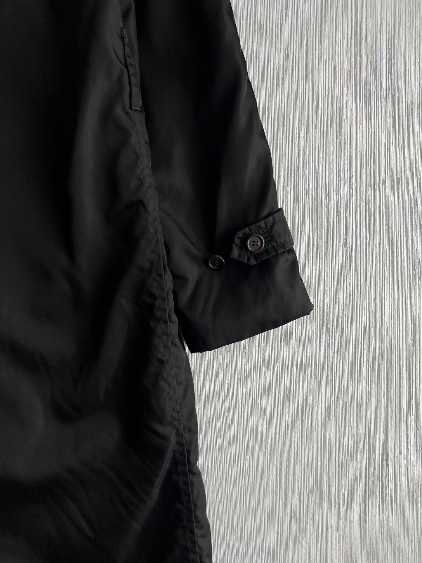 Prada Milano Nylon Black Womens Trench Coat