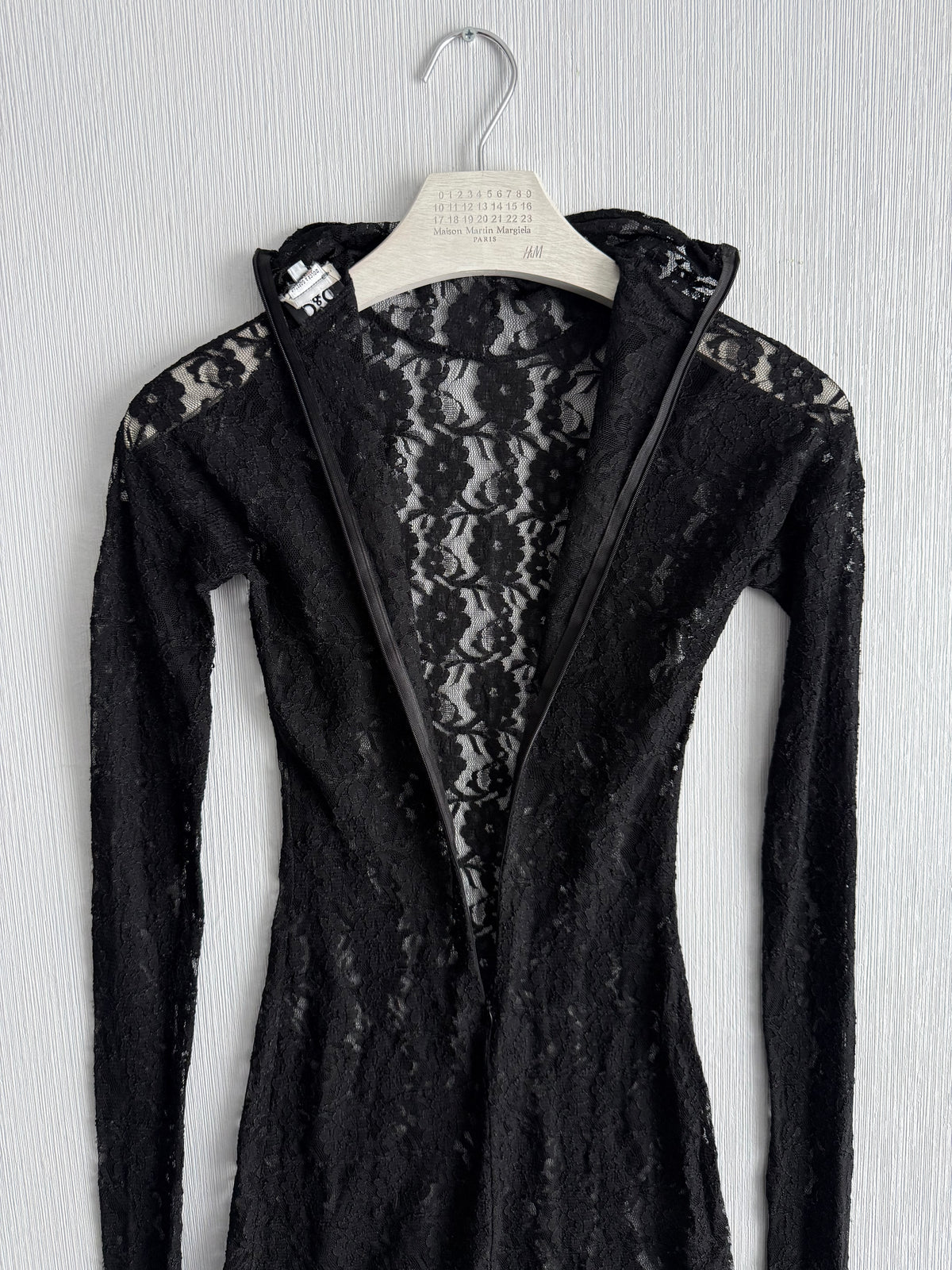 Dolce & Gabbana Black Floral Lace Long Sleeve Dress