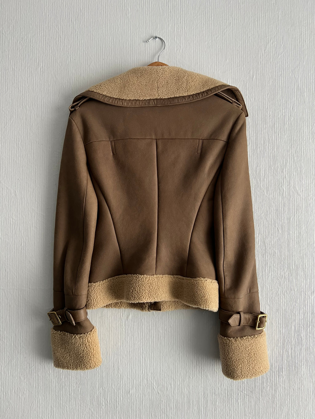 Christian Dior Lambskin Leather Shearling Biker Jacket