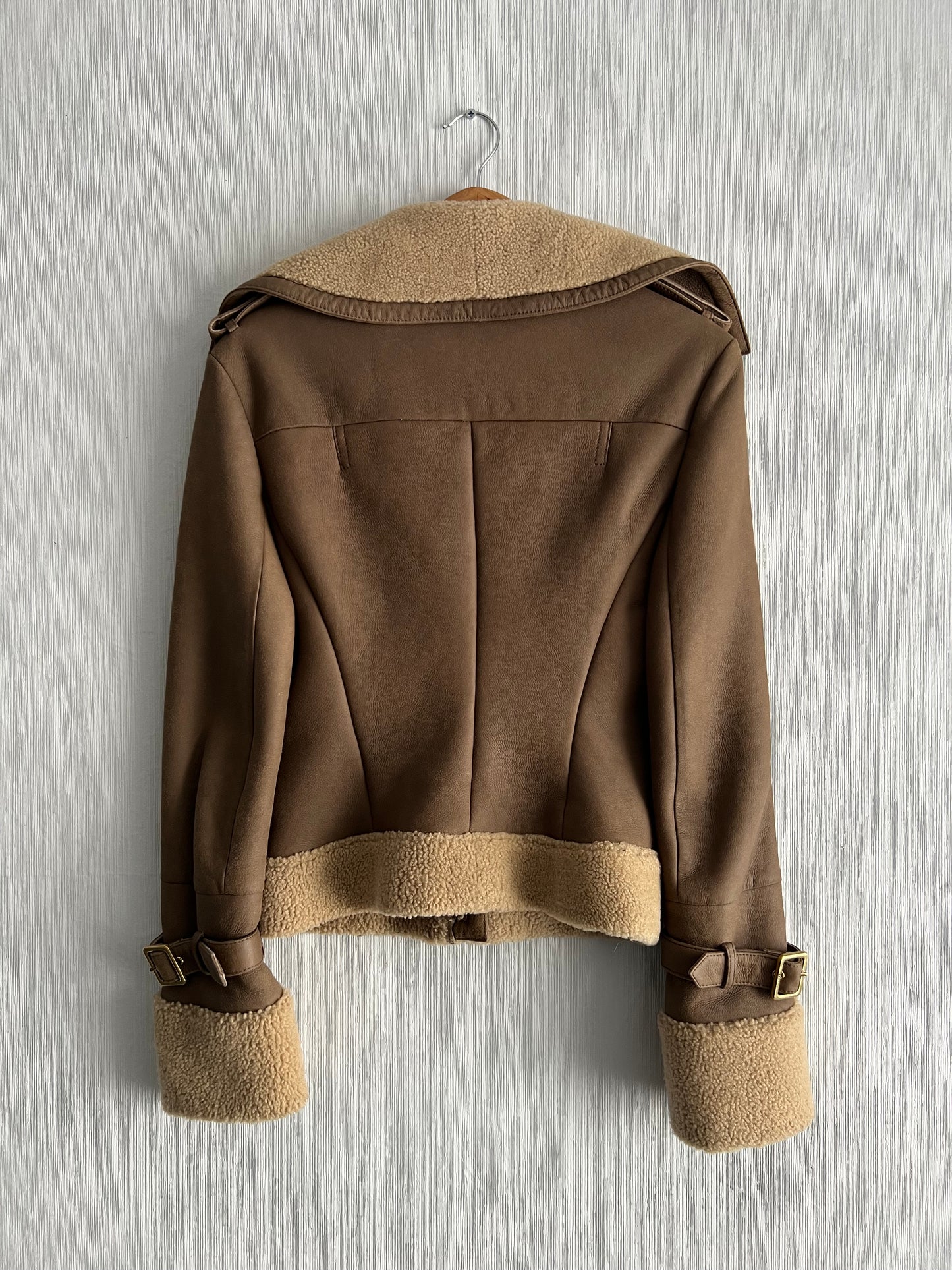 Christian Dior Lambskin Leather Shearling Biker Jacket