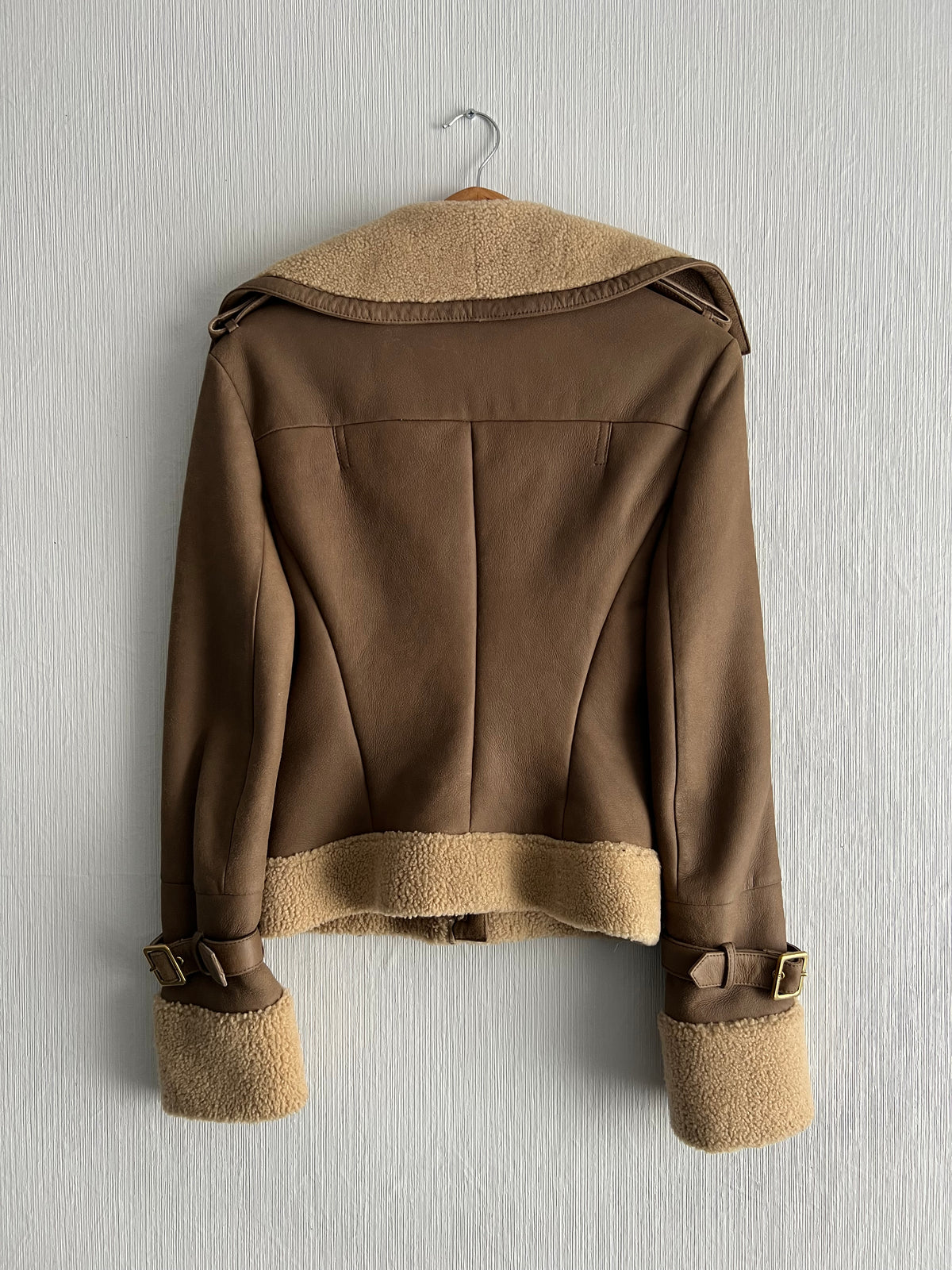 Christian Dior Lambskin Leather Shearling Biker Jacket