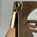 Dior Beige Patent Leather Double Strap Sandals
