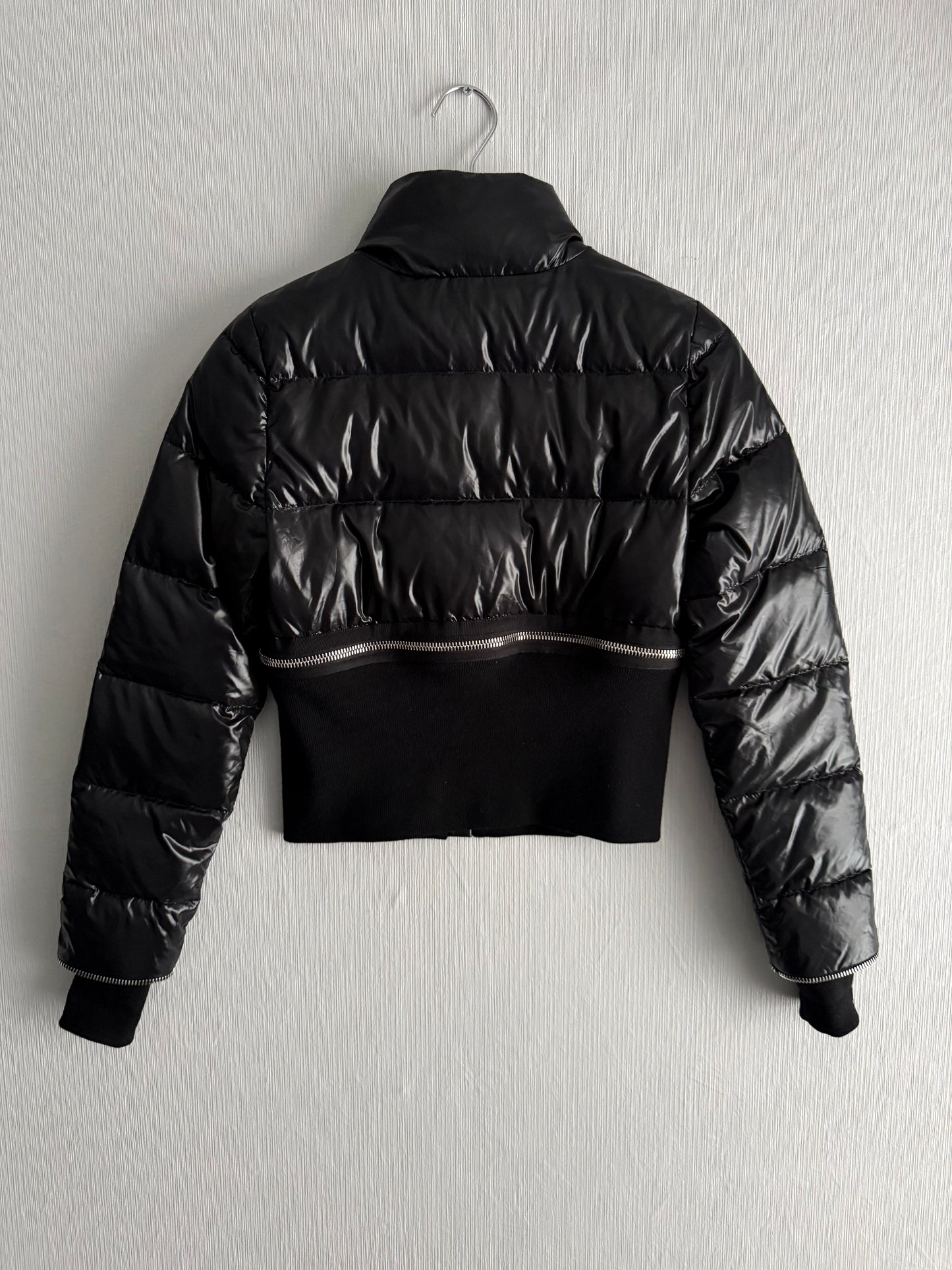 Givenchy Short Down Jacket Cashmere Knit Hem