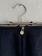 Fendi FF Monogrammed Logo Navy Skirt