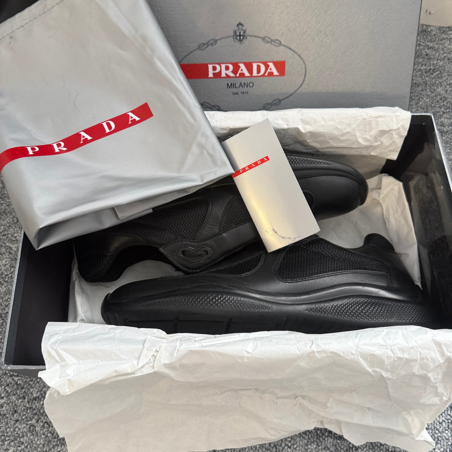 Prada Black Americas Cup Shoes