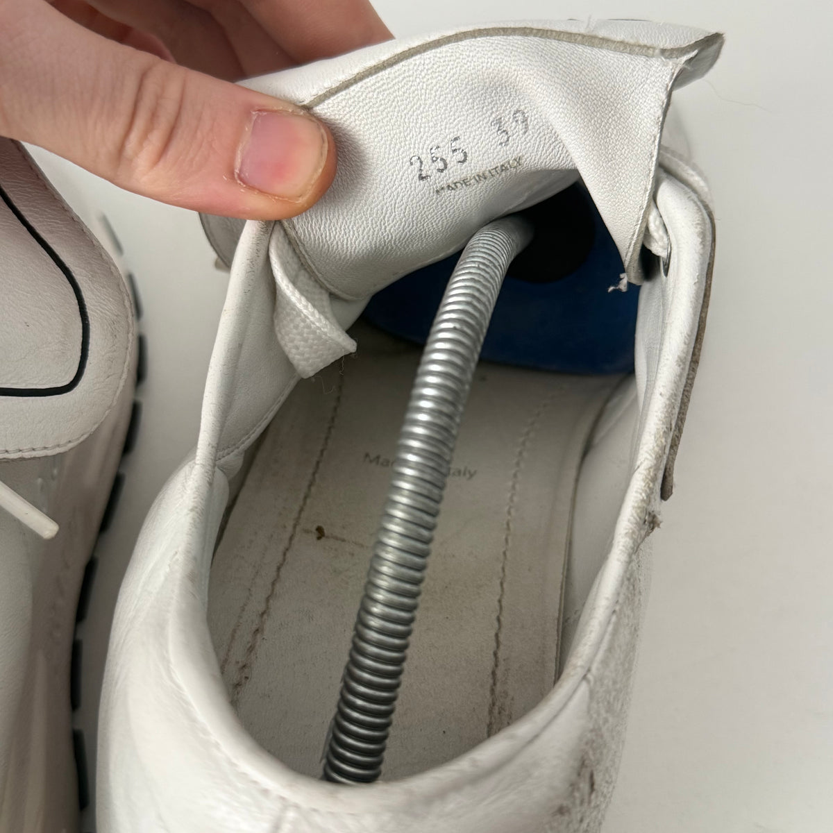 Prada Leather White Shoes