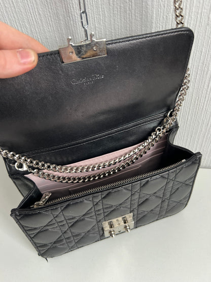 Christian Dior Black Cannage Quilted Miss Dior Clutch Bag