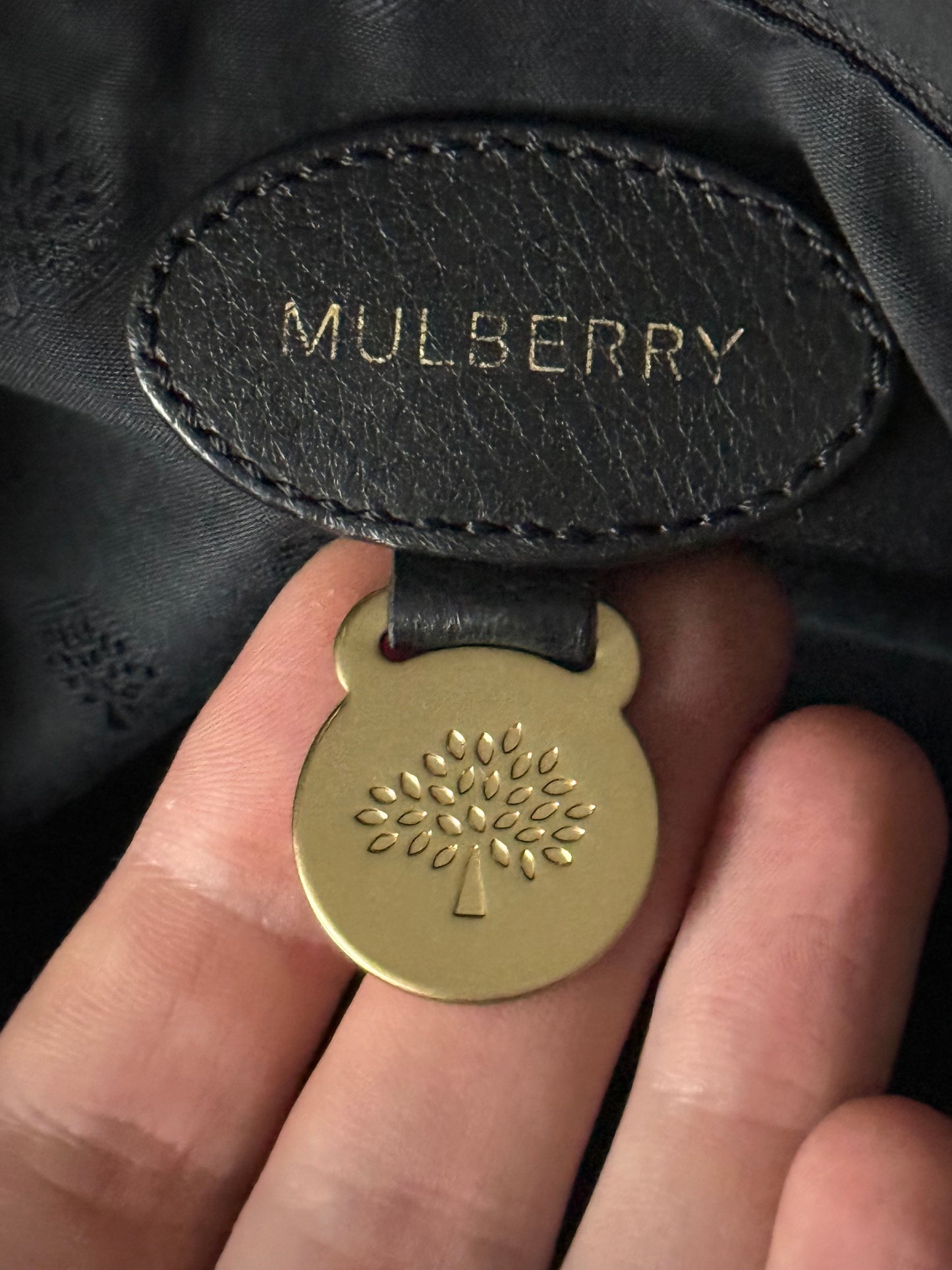 Mulberry Effie Tote Bag in Black Leather