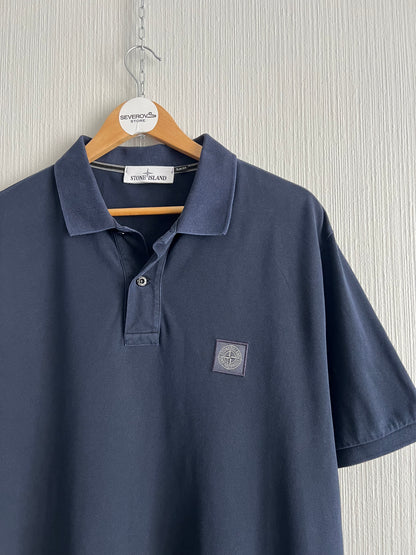 Stone Island Navy Cotton Polo T-shirt