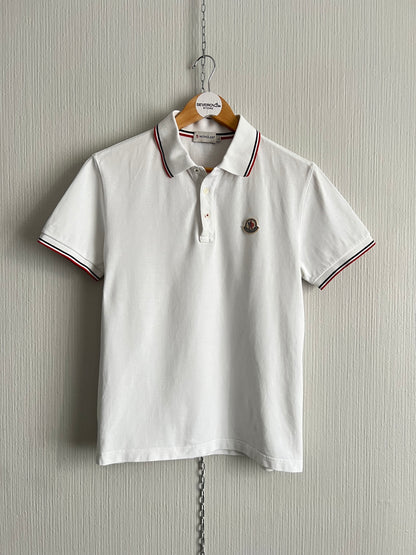 Moncler Maglia White Cotton Polo T-shirt