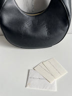 Stella McCartney Perforated Logo Boho Bag Black