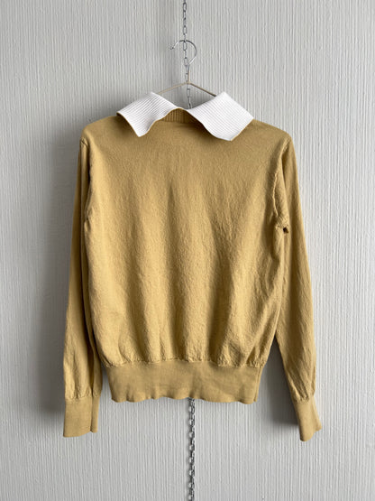 Louis Vuitton Big Ribbed Collar Wool Sweater