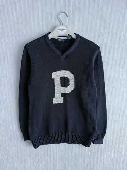 Polo Ralph Lauren Vintage 90s Big P Logo Sweater