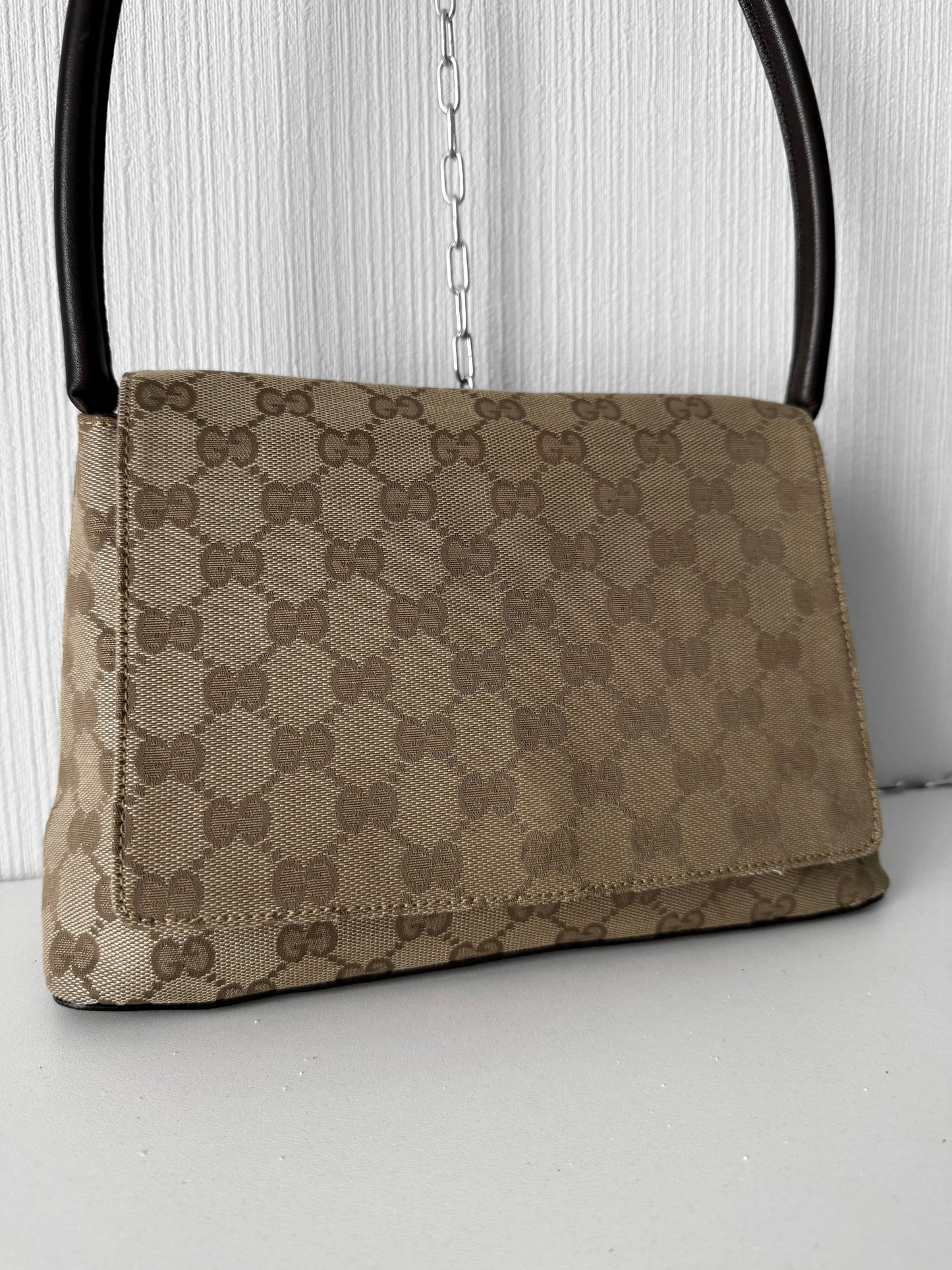 Gucci GG Canvas Looping Shoulder Bag