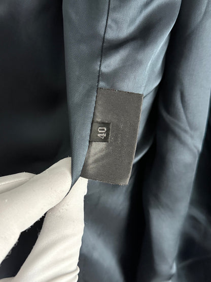 Prada Wool Woven Womens Black Pea Coat