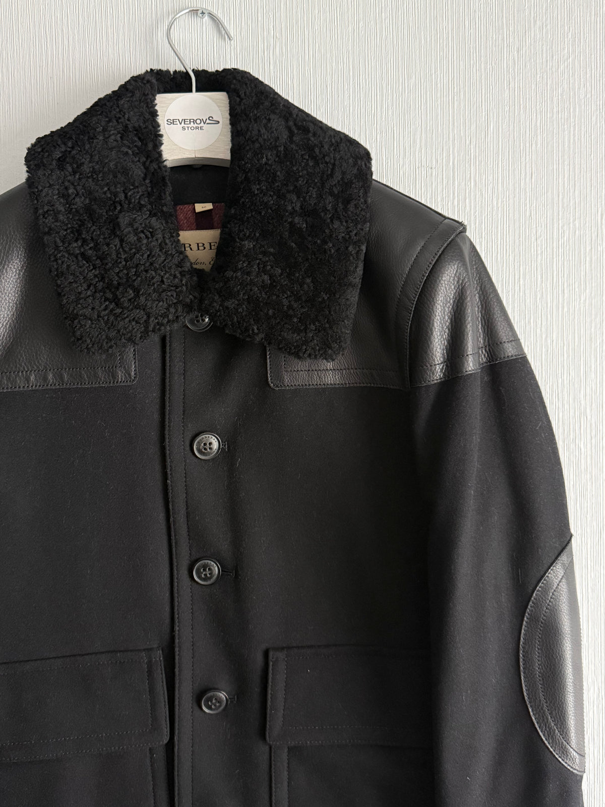 Burberry Black Wool Muswell Jacket