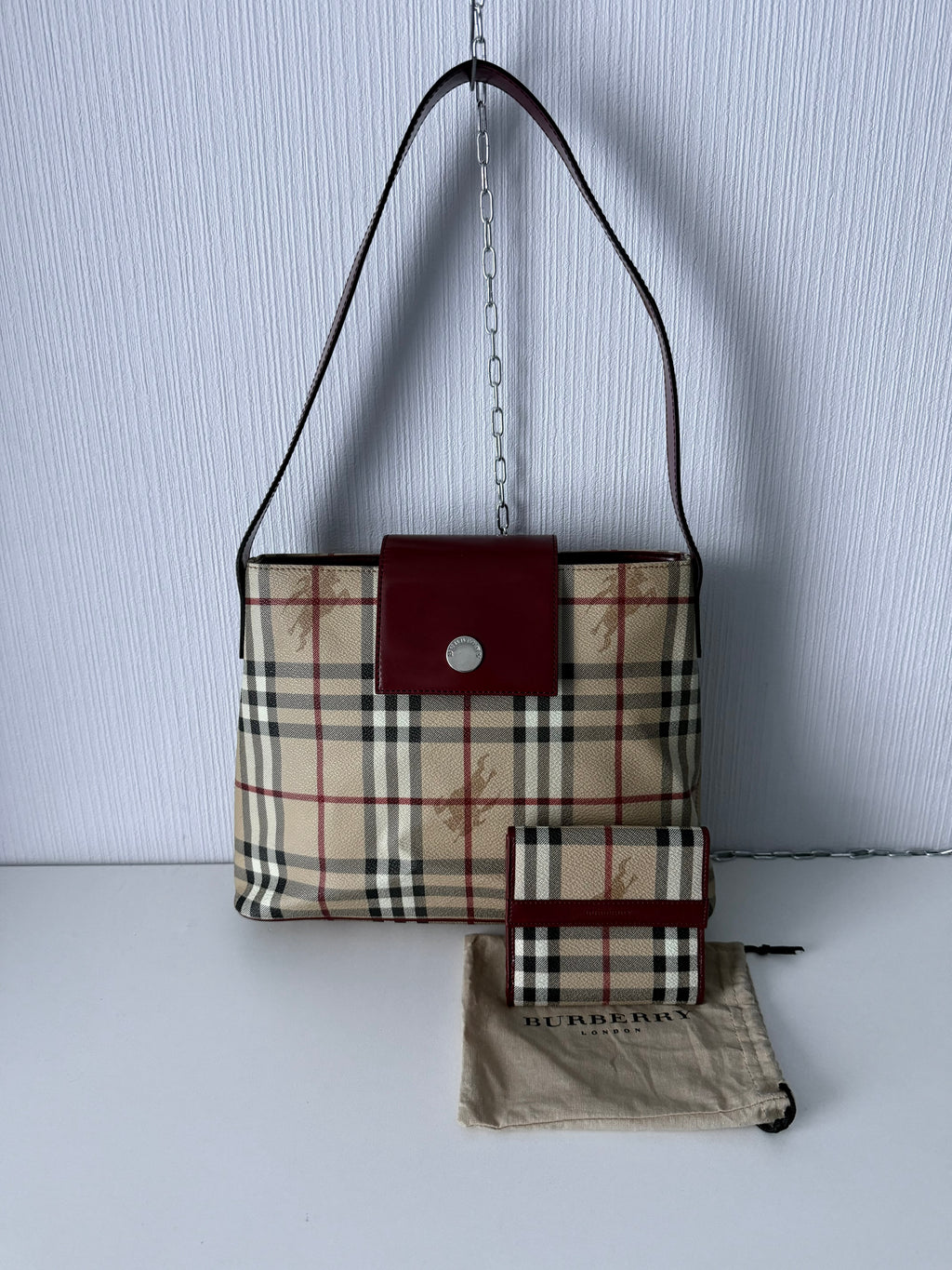 Burberry Nova Check Shoulder Bag with Wallet