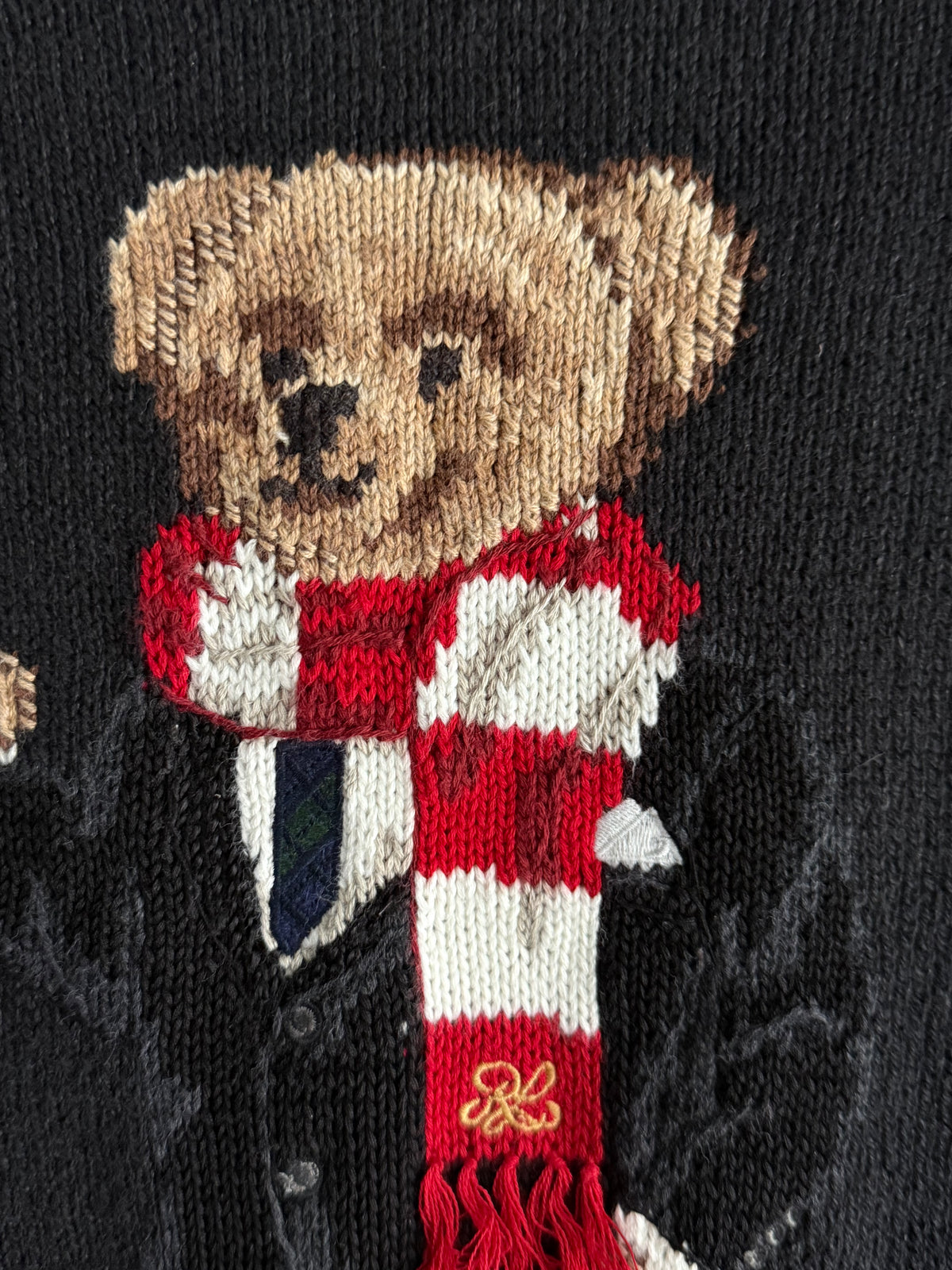 Polo Ralph Lauren Cocoa Bear Sweater Black Knit
