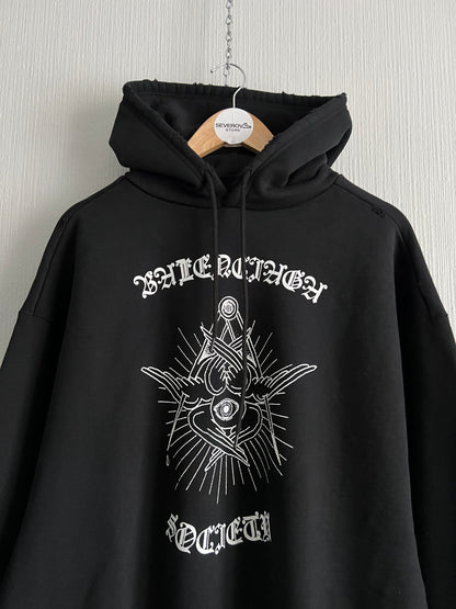 Balenciaga AW20 Free Your Mind Distressed Hoodie