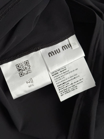 Miu Miu Logo-print Stretch Jersey Midi Dress