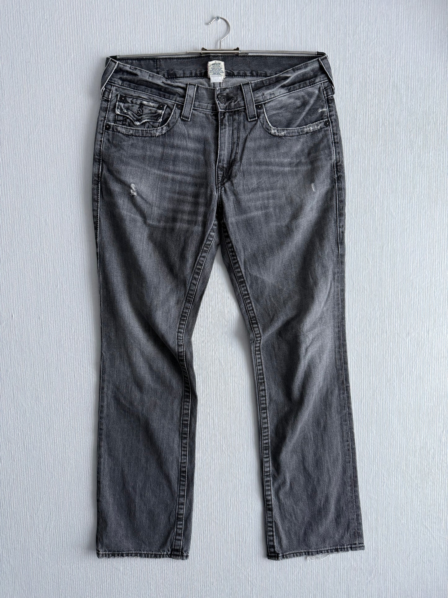 True Religion Vintage Grey Straight Jeans