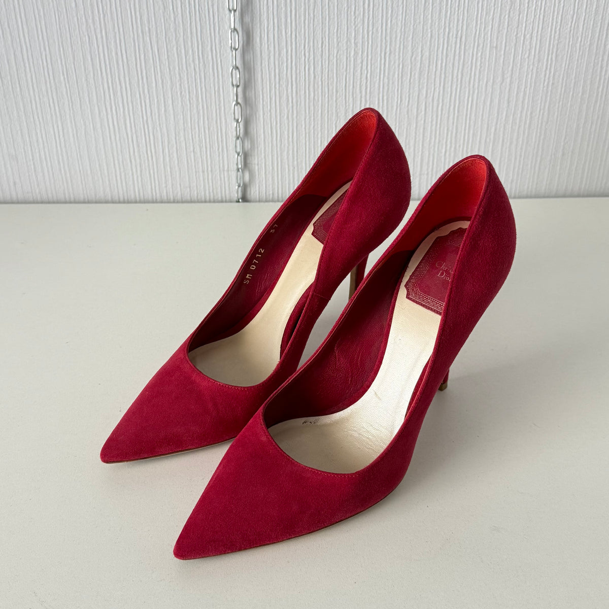 Christian Dior Red Suede Heels