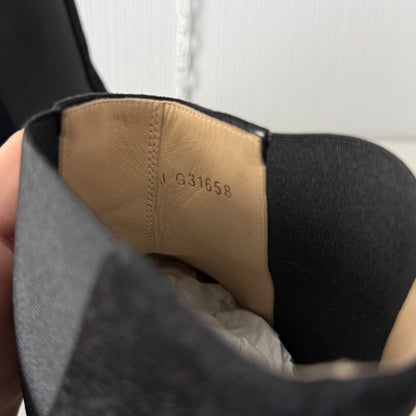 Chanel Black Suede Chelsea Ankle Boots