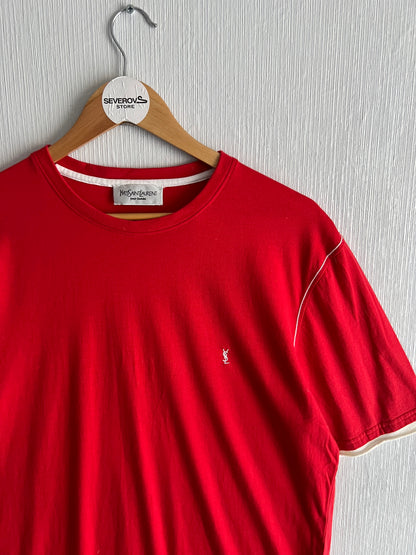 Yves Saint Laurent Red Cotton T-shirt