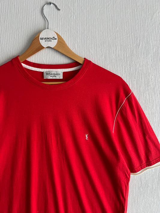 Yves Saint Laurent Red Cotton T-shirt