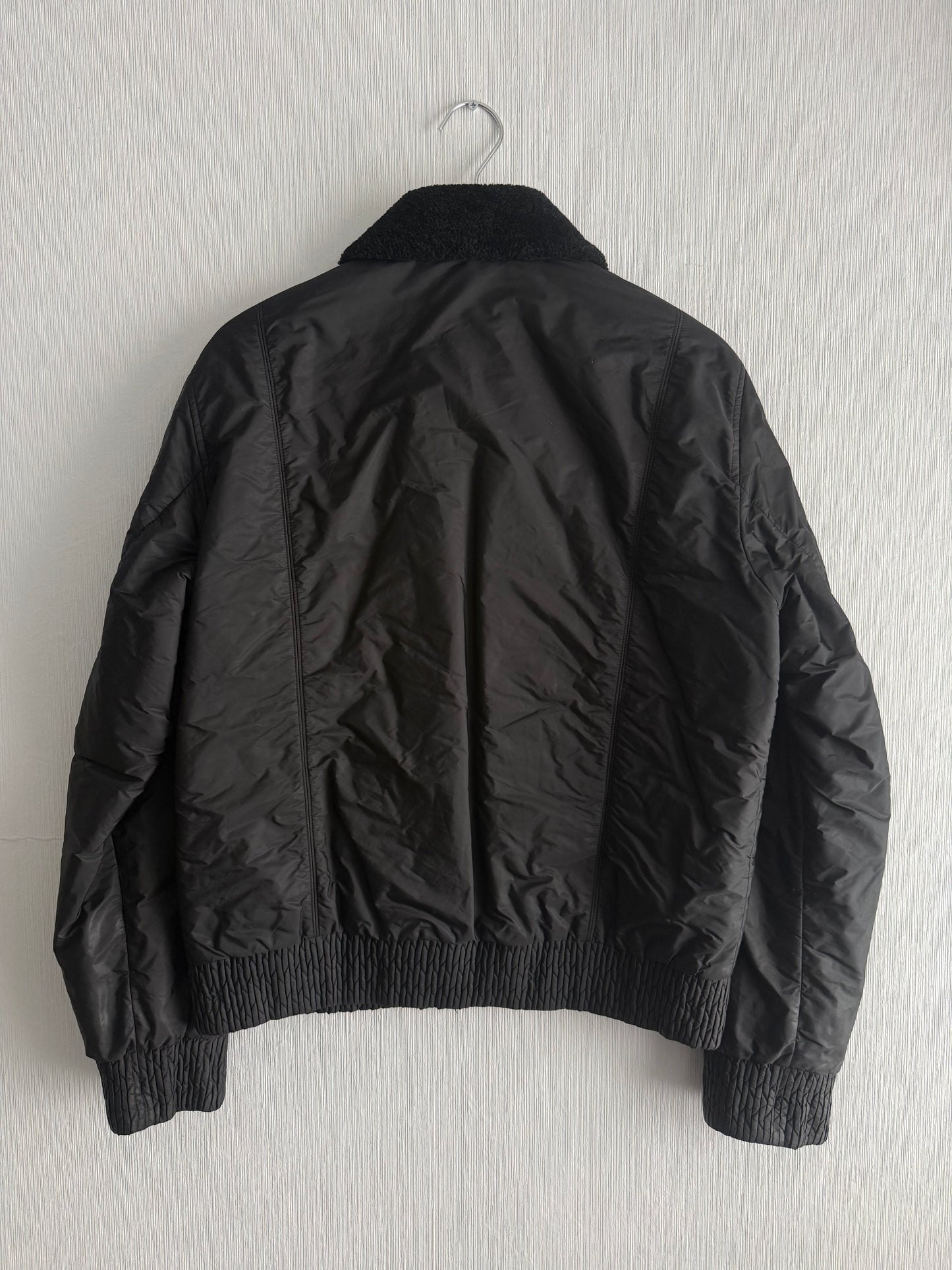 Prada Shearling Collar Bomber Jacket