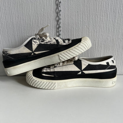 Stone Island x DIEMME Low Canvas Logo Sneakers Mens Shoes