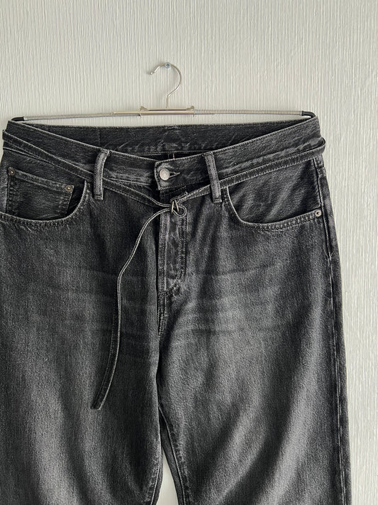 Acne Studios 1991 Toj Vintage Black Denim Pants Mens Baggy Jeans Made in Italy
