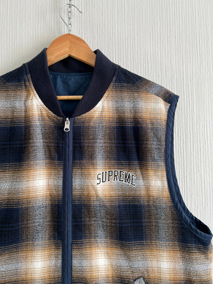 Supreme Reversible Shadow Plaid Mens Vest