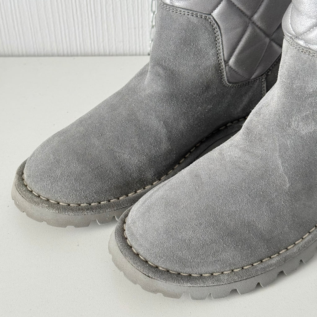 Chanel Black Suede Leather Coco Cocoon Boots by Karl Lagerfeld
