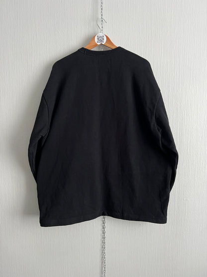 Acne Studios Reverse-logo Black Cotton Sweatshirt