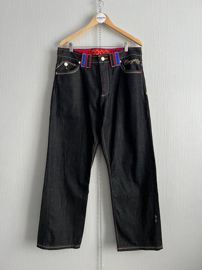 Coogi Mens Embroidered Baggy Fit Denim Jeans